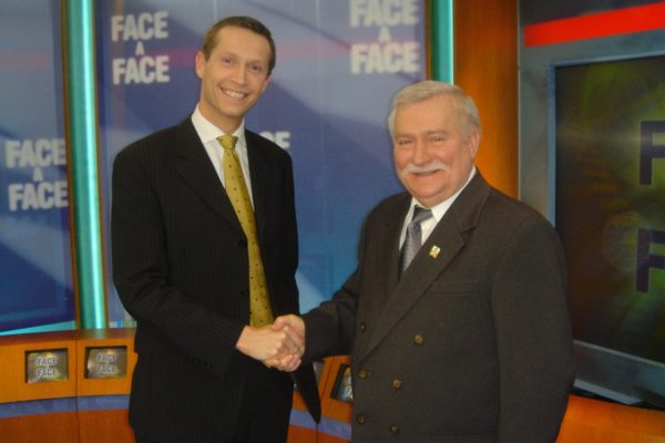 PERSONNALITES Avec Lech walesa, président polonais